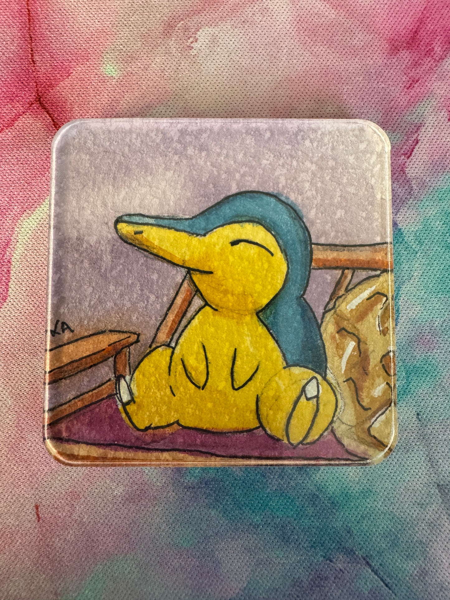 Cyndaquil Hand Painted Magnet