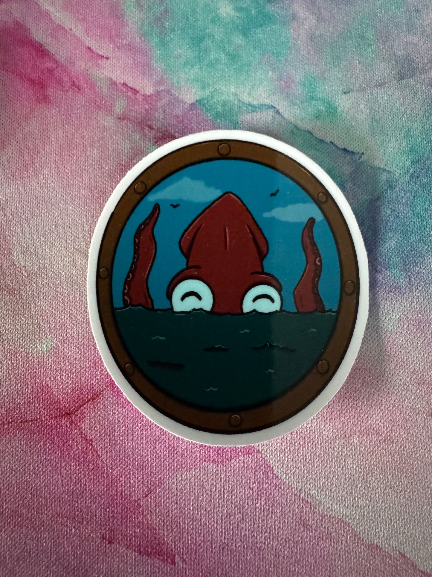 Kraken Porthole Sticker