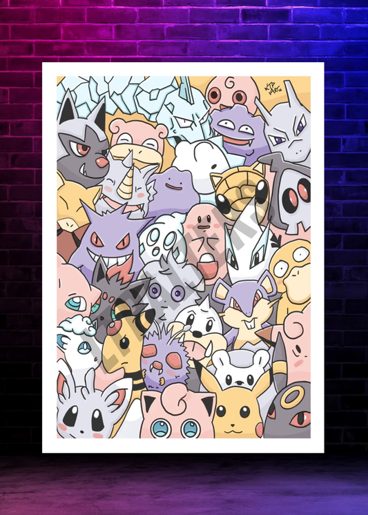 Multi Pokemon Art Print