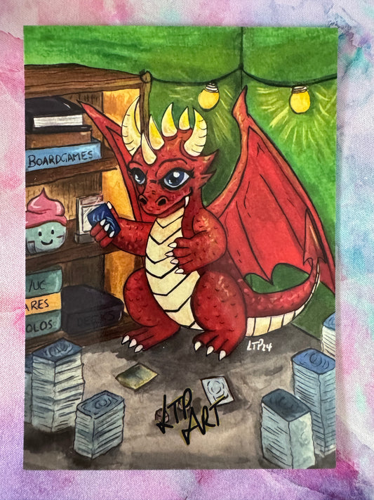 Signed! Craig y Draig (Craig the Dragon) A6 Art Print