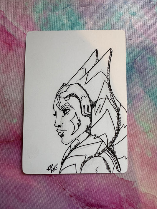 Original Sketch - Ashoka in Profile