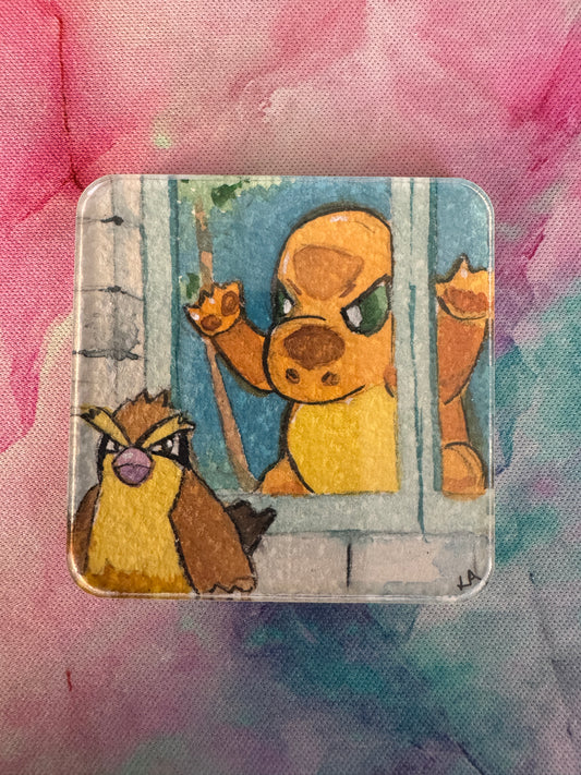 Charmander Hand Painted Magnet