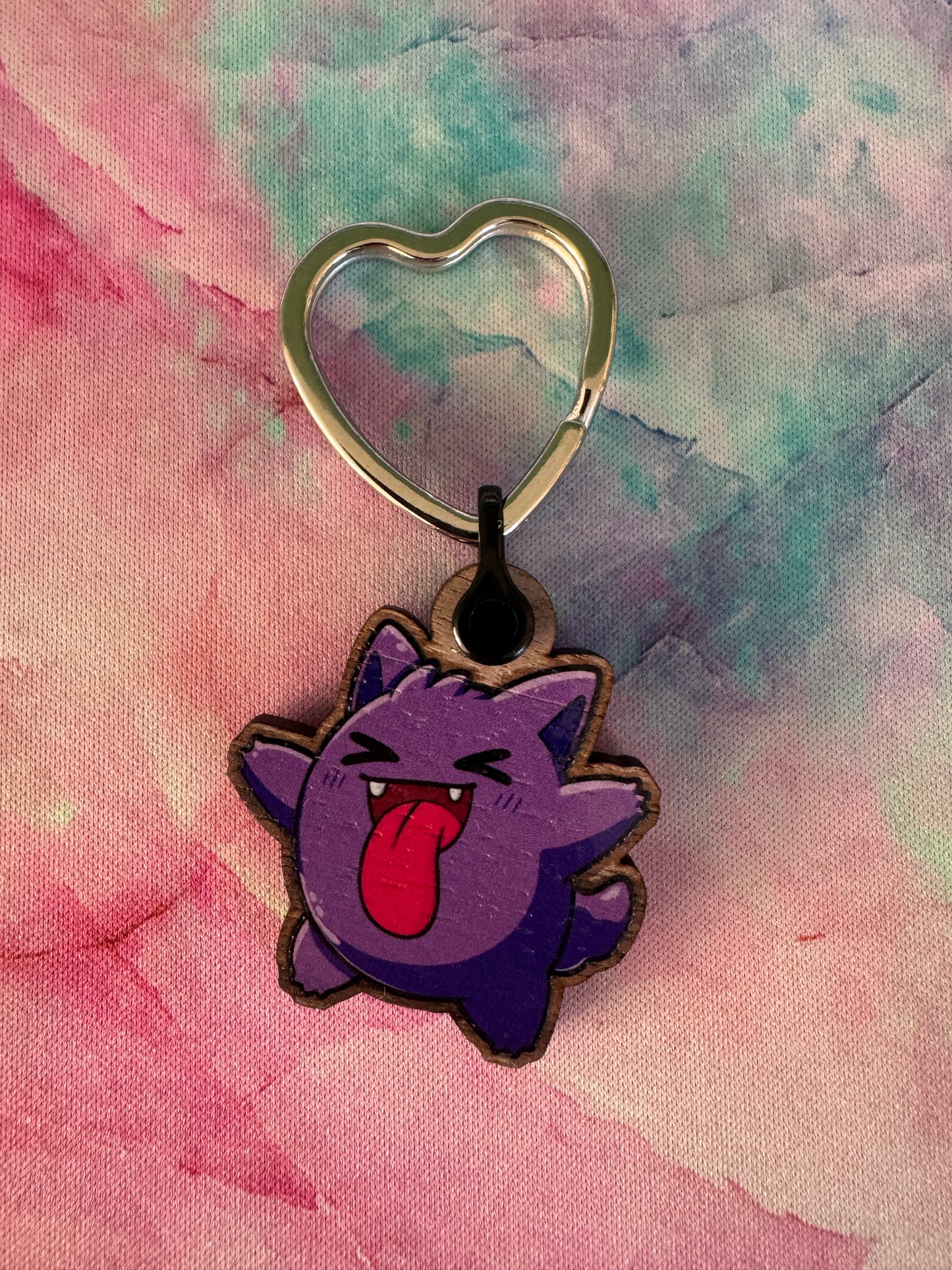 Gengar Wooden gloss Keyring