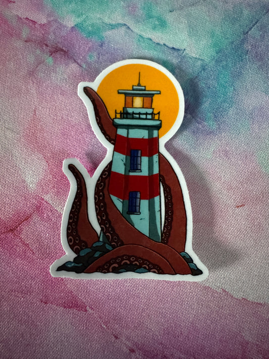 Kraken Lighthouse Sticker